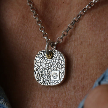 Silver Dog Nose Print Necklace