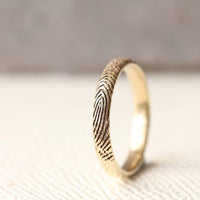 Solid Gold Fingerprint Ring