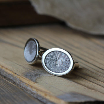 Oval Fingerprint Cufflinks