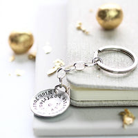Personalised Silver Domed Keyring