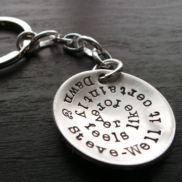 Personalised Silver Domed Keyring