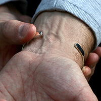 Silver Medical Alert Caduceus Cuff Bracelet - Thumbnail 6