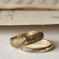 Solid Gold Fingerprint Ring - Thumbnail 4