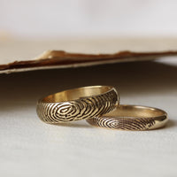 Solid Gold Fingerprint Ring - Thumbnail 7