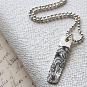 Fingerprint Ingot Pendant - Solo