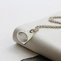 Fingerprint Heart Charm Necklace