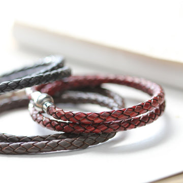 Individual Leather Story Bracelets
