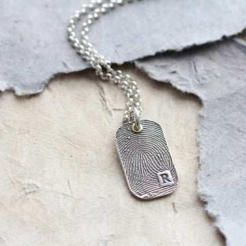 Fingerprint Dog Tag | Dog Tag Necklace | Morgan & French