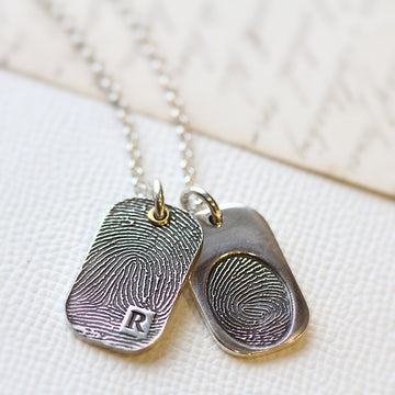 Fingerprint Dog Tag | Dog Tag Necklace | Morgan & French