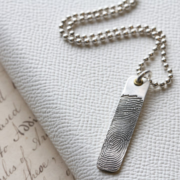 Fingerprint Ingot Necklace | Gorgeous Slim Necklace | Morgan & French