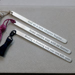 Personalised Silver Bookmark with Tassel - Image 2