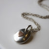 925 Sterling Silver Heart Pebble Charm - Thumbnail 4