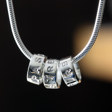 Personalised Silver Memo Necklace