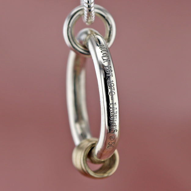Gold and Silver Milestone Ring Necklace