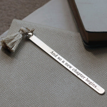 Personalised Silver Bookmark with Tassel