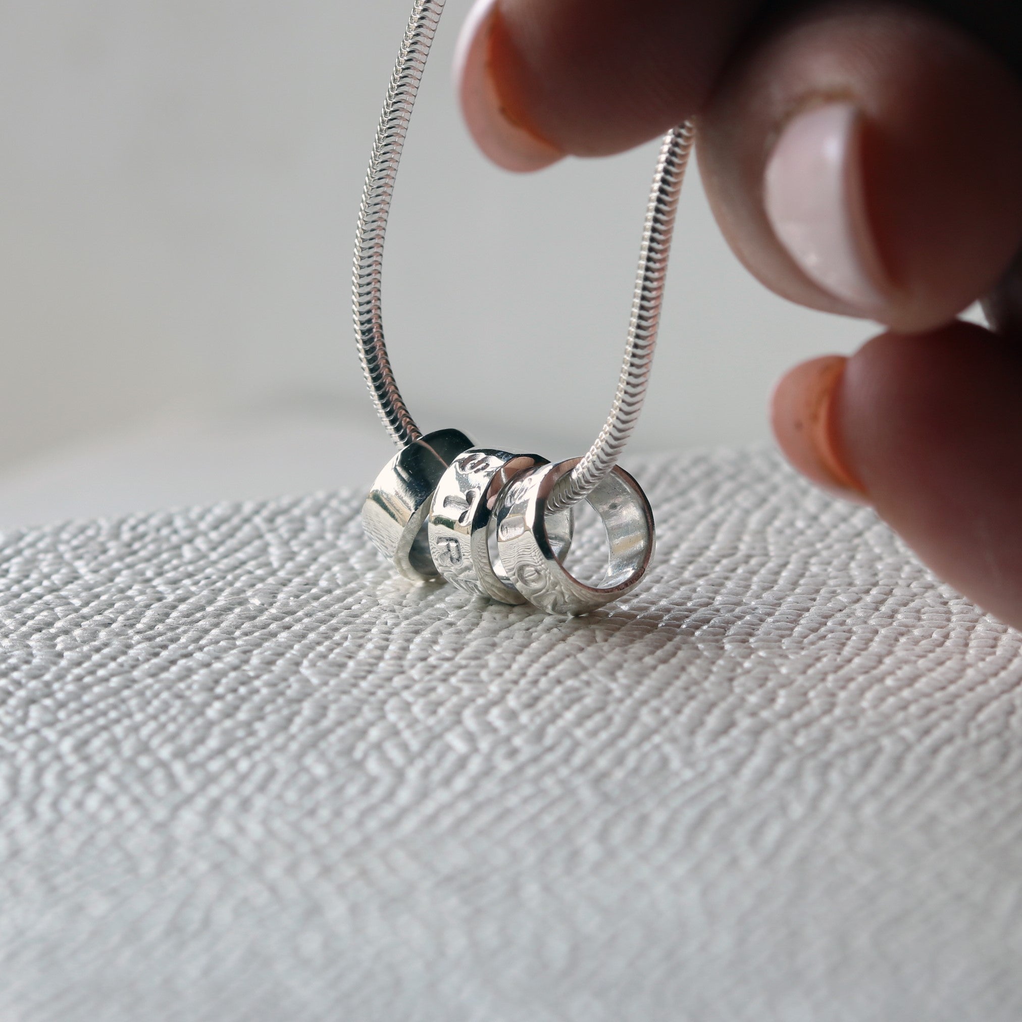 Personalised Silver Memo Necklace