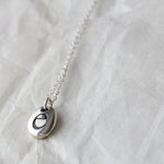 Silver Personalised Letter Pebble Necklace - Image 5