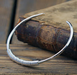 Silver Milestone Cuff Bangle - Image 4