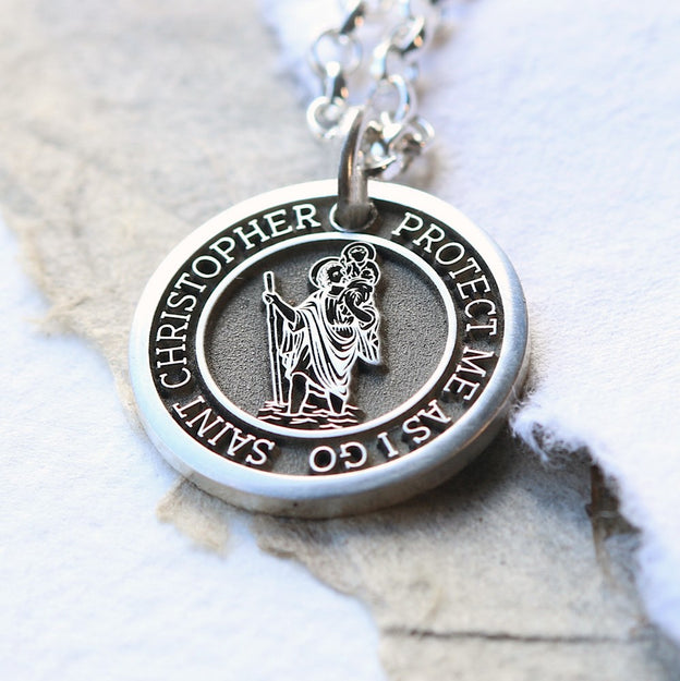 Sterling Silver | St Christopher Pendant | Silver Image