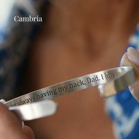 Men's Personalised Silver Cuff Bracelet - Thumbnail 4