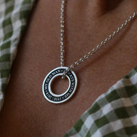 Personalised Silver Washer Ashes Necklace - Thumbnail 1