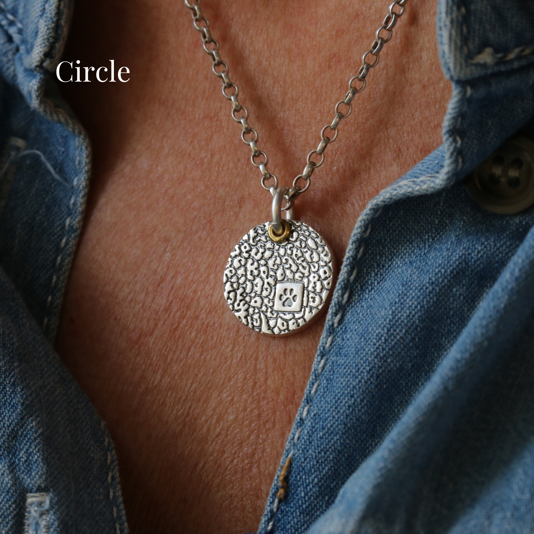 Silver Dog Nose Print Necklace