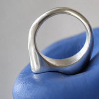 Silver Snozza™ Dog Nose Impression Ring – Silver Snozza Dog Nose Impression Ring fitting perfectly into the original life-size impression used to create it.