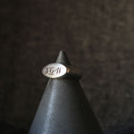 Sand Cast Personalised Silver Signet Ring - Image 2