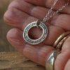 Women's Personalised Silver Washer Necklace - Thumbnail 3