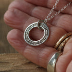 Women's Personalised Silver Washer Necklace - Image 3