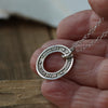 Women's Personalised Silver Washer Necklace - Thumbnail 4