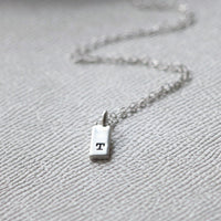Personalised Initial Ingot Bar Necklace - Thumbnail 2