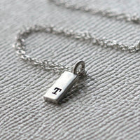 Personalised Initial Ingot Bar Necklace - Thumbnail 1
