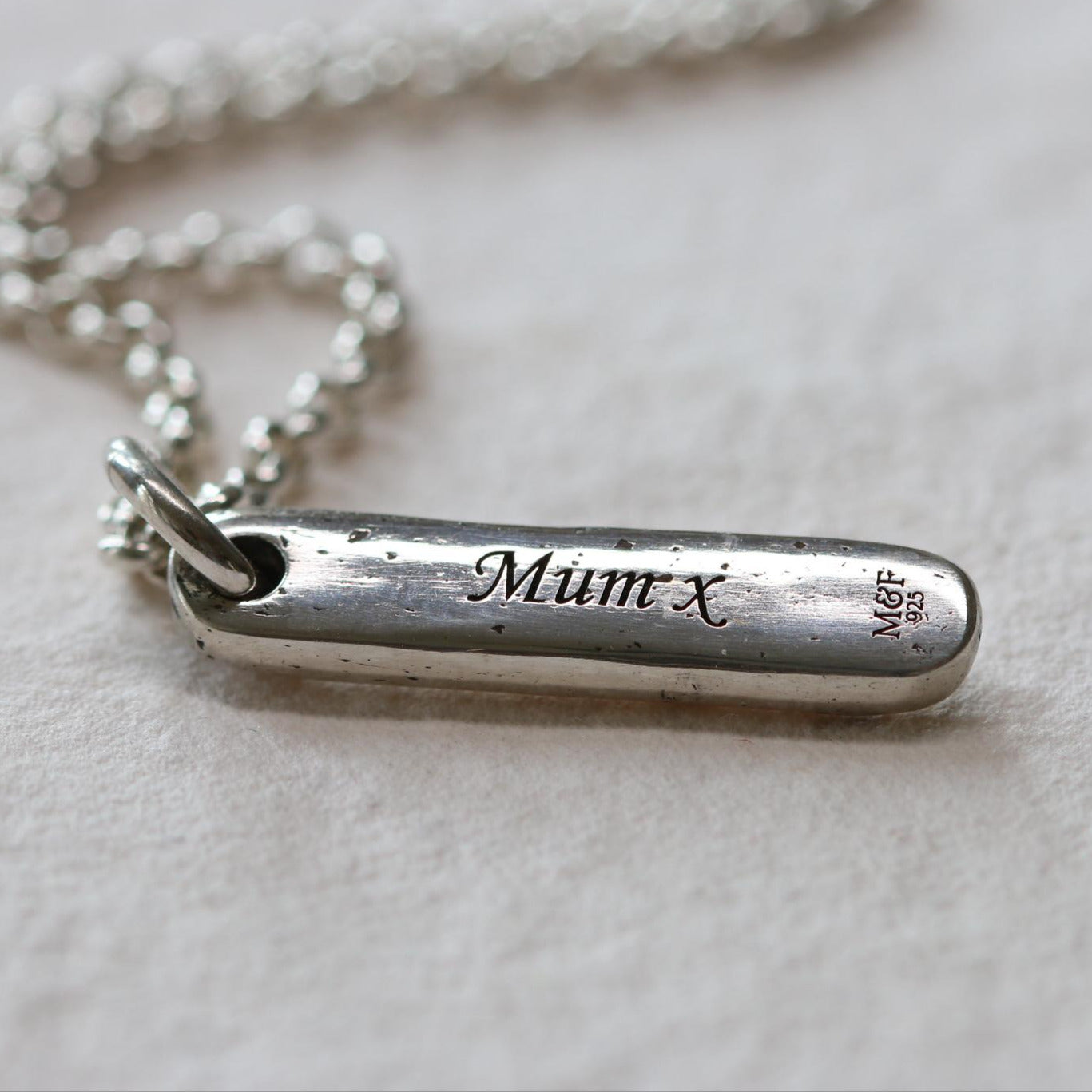 Ashes in Silver Ingot Necklace