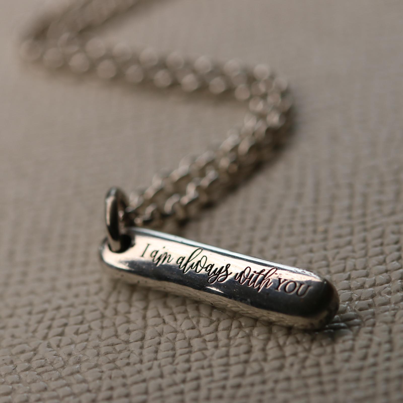 Ashes in Silver Ingot Necklace