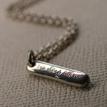 Ashes in Silver Ingot Necklace