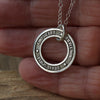 Women's Personalised Silver Washer Necklace - Thumbnail 1