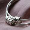 Personalised Silver Memo Bangle - Thumbnail 3