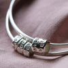 Personalised Silver Memo Bangle - Thumbnail 4