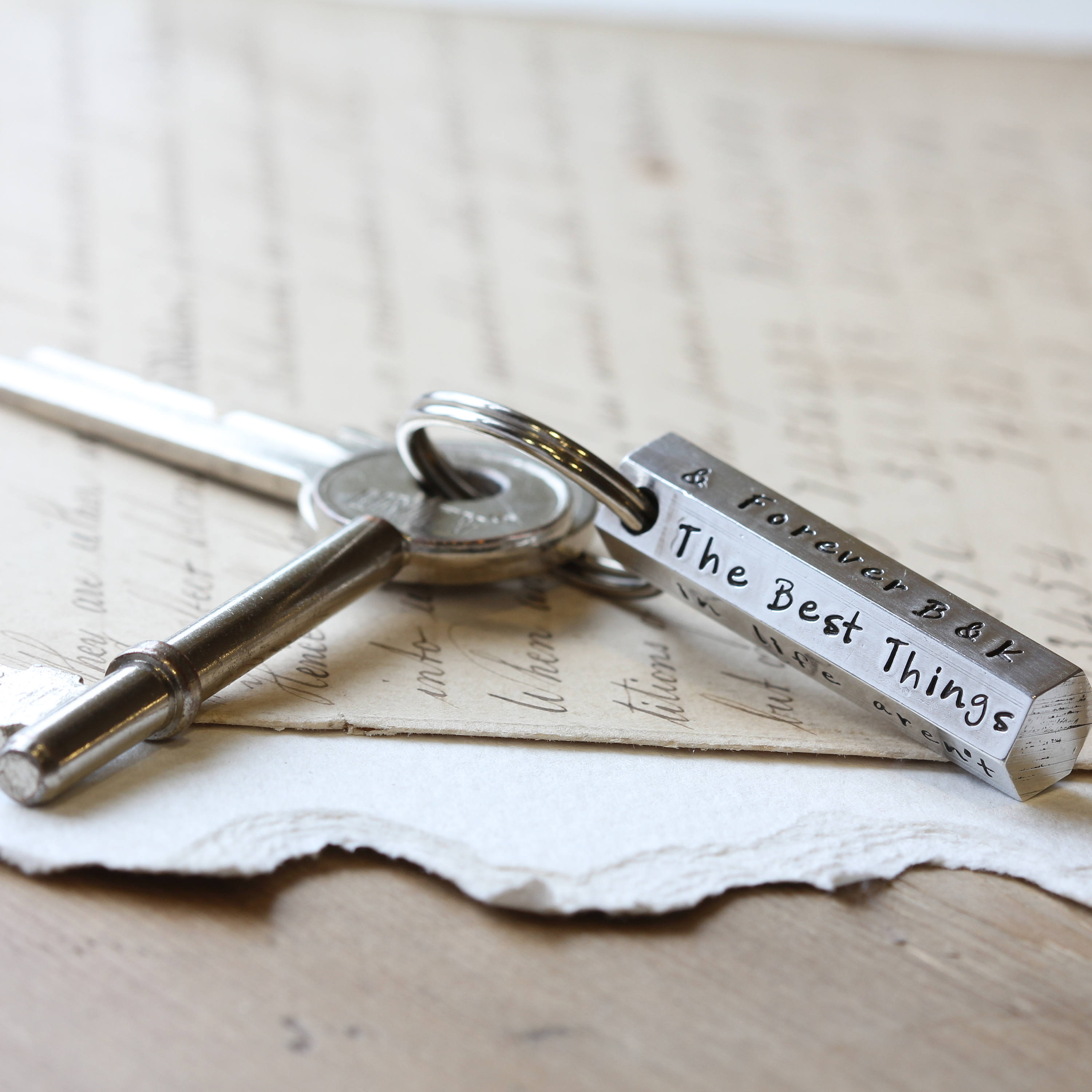 Personalised Hex Bar Keyring