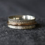 Single Gold Band Rune Texture Spinning Ring - Image 3