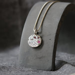 Silver and Rubies Sand Cast Necklace - Image 4