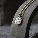 Silver and Rubies Sand Cast Necklace - Image 5