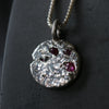 Silver and Rubies Sand Cast Necklace - Thumbnail 2