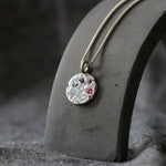 Silver and Rubies Sand Cast Necklace - Image 3