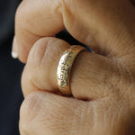 Secret Message Gold Elvish Ring - Image 1