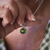 Cushion Shaped Verdelite Green Tourmaline Necklace - Thumbnail 4