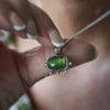 Cushion Shaped Verdelite Green Tourmaline Necklace - Thumbnail 1