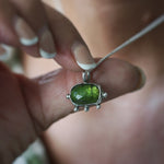 Cushion Shaped Verdelite Green Tourmaline Necklace - Image 1