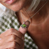 Cushion Shaped Verdelite Green Tourmaline Necklace - Thumbnail 6